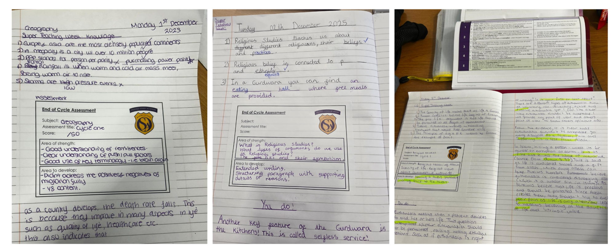 Super Teaching Week Example of outstanding work during Super Teaching Week